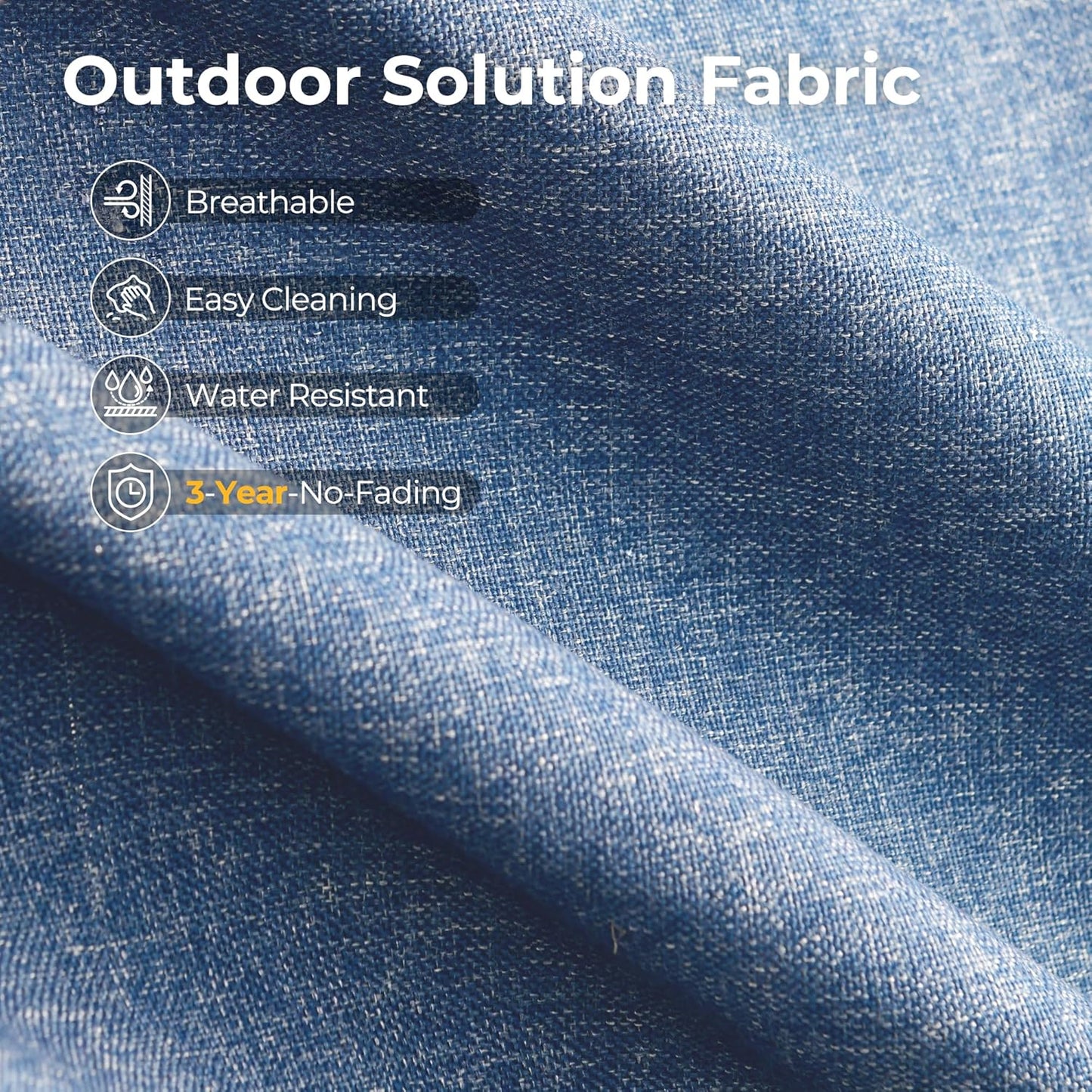 HOOOWOOO Outdoor Sectional Patio Furniture Set,9 Pieces Wicker Conversation Sets L Shaped Couch,Extra Deep Out Door Sofa Outside Furniture with Rocking Chairs,Denim Blue