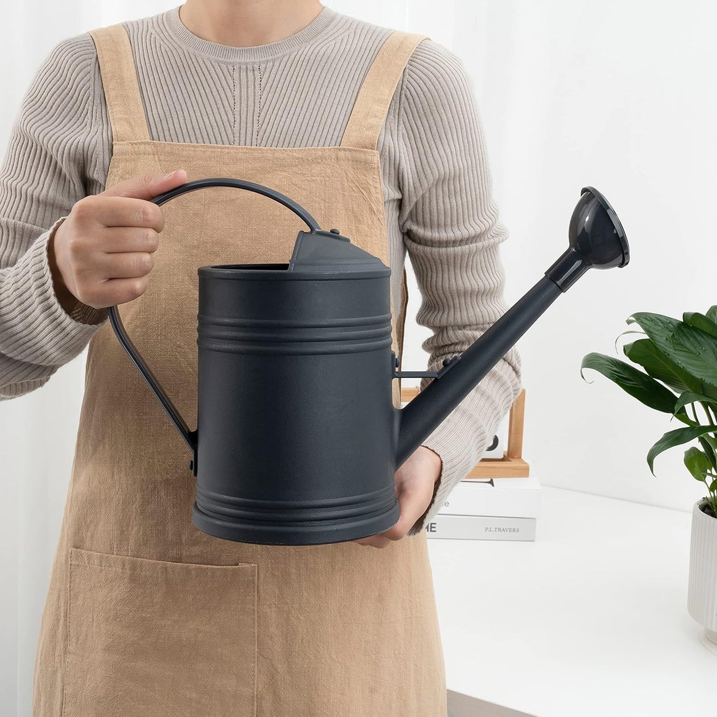 Plastic Indoor Watering Can with Sprinkler Head - 68 oz, 1/2 Gallon