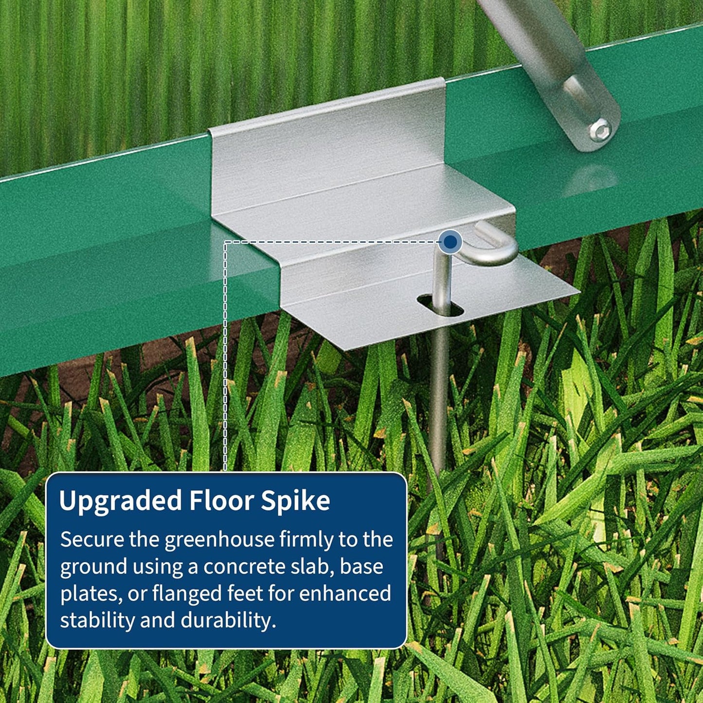 8×10 FT Greenhouse, Large Walk in Greenhouses for Outdoors and Garden Planting, Polycarbonate Greenhouse with Enhanced Aluminum Frame, Green Houses with Quick Setup Structure and Roof Vent, Green