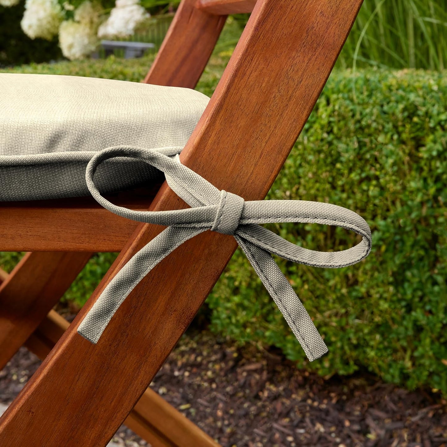 Arden Indoor/Outdoor Foam Seat Pad, 2 Pack, 17 x 16, Patio Cushion, Water Repellent, Fade Resistant, Foam Cushion Tan Leala