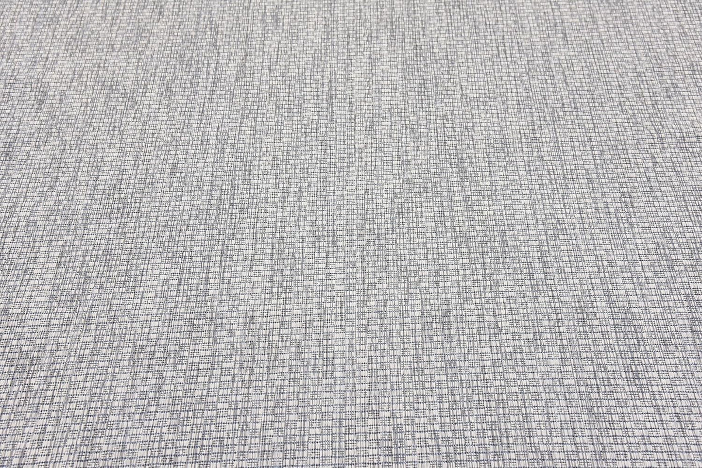 Unique Loom Collection Casual Transitional Solid Heathered Indoor/Outdoor Flatweave Area Rug (5' 3" x 8' Rectangle, Light Gray/Ivory)