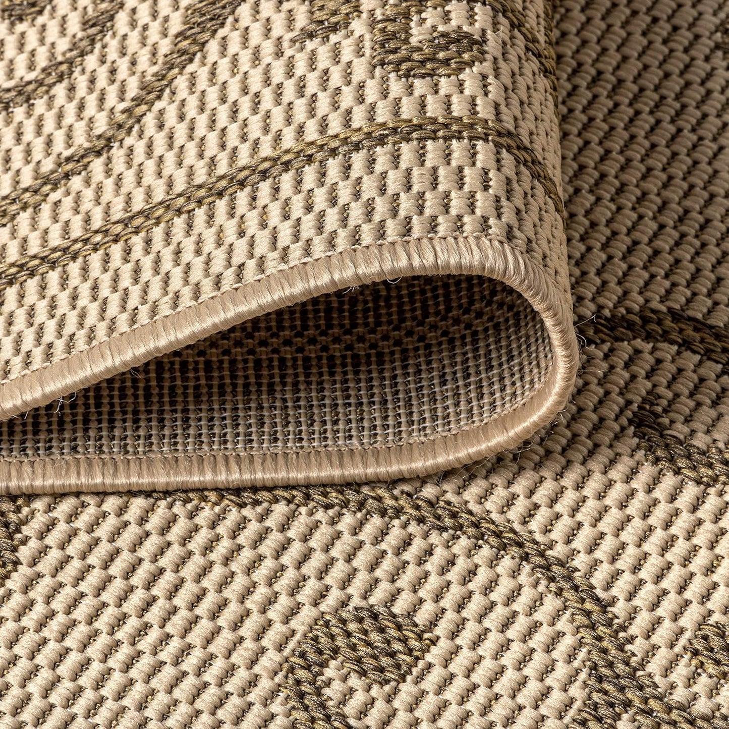 JONATHAN Y SMB106A-6 Charleston Vintage Filigree Textured Weave Beige/Brown 6 ft. x 9 ft. Indoor/Outdoor Area Rug, Pet Friendly, Non-Shedding, Stain Resistant, Easy-Cleaning for Backyard, Patio