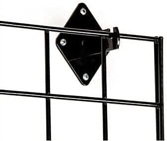 KINGDOM SOLUTIONS 36-Pack Black Gridwall Panel Mount Brackets – Heavy-Duty Wall Brackets for Gridwall, Slatgrid, or Trellis Panel Mounting – Durable Display Hardware for Store or Garage