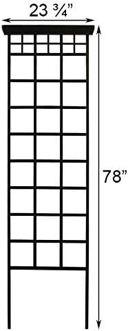Set of 5 Panacea 82172 Mission Trellises, Black, 78" H Each