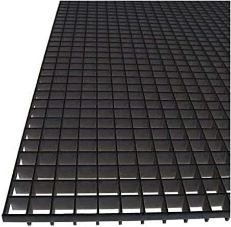Fluorolite Plastics| Egg Crate Panel|Polystyrene| Color - Black| Nominal 24" x 48" with 1/2" x 1/2" x 3/8" Cell Size | 6 Pack