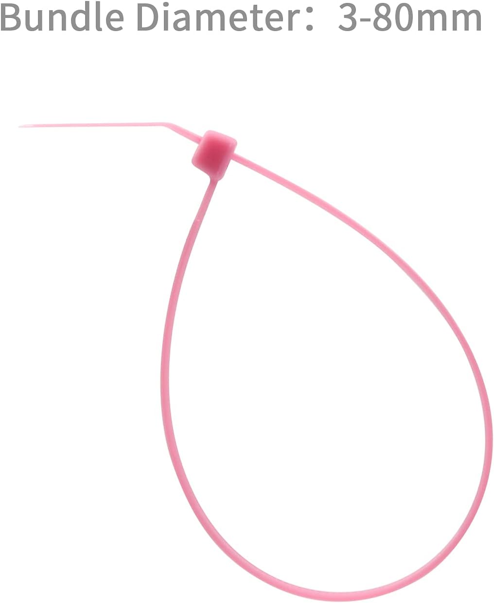 XINGO Nylon Cable Zip Ties Self Locking Plastic Wire Ties with 40 Lbs Tensile Strength for Indoor and Outdoor 12 Inch 500 Pack Pink
