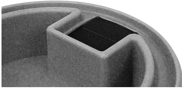 Impressions Downton Rain Barrel, 50 Gallon Capacity, Brick Pattern, with Brass Spigots (Light Granite)