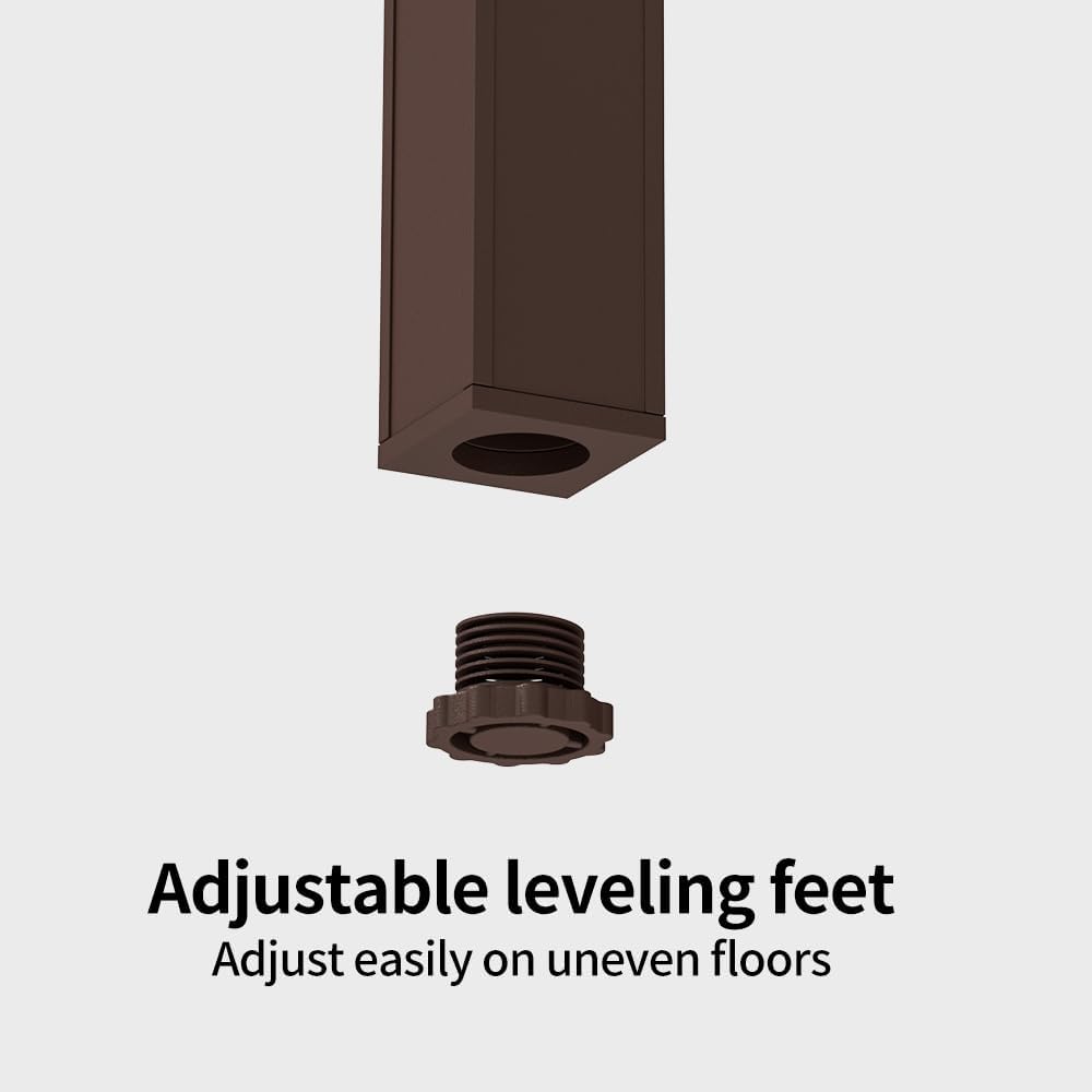 Plant Stand - Aluminum Indoor/Outdoor Flower Rack, Waterproof & Rust-Proof, Stable Support for Pots, Perfect for Living Room, Balcony, Garden, and Office (Brown, 4 Tier)