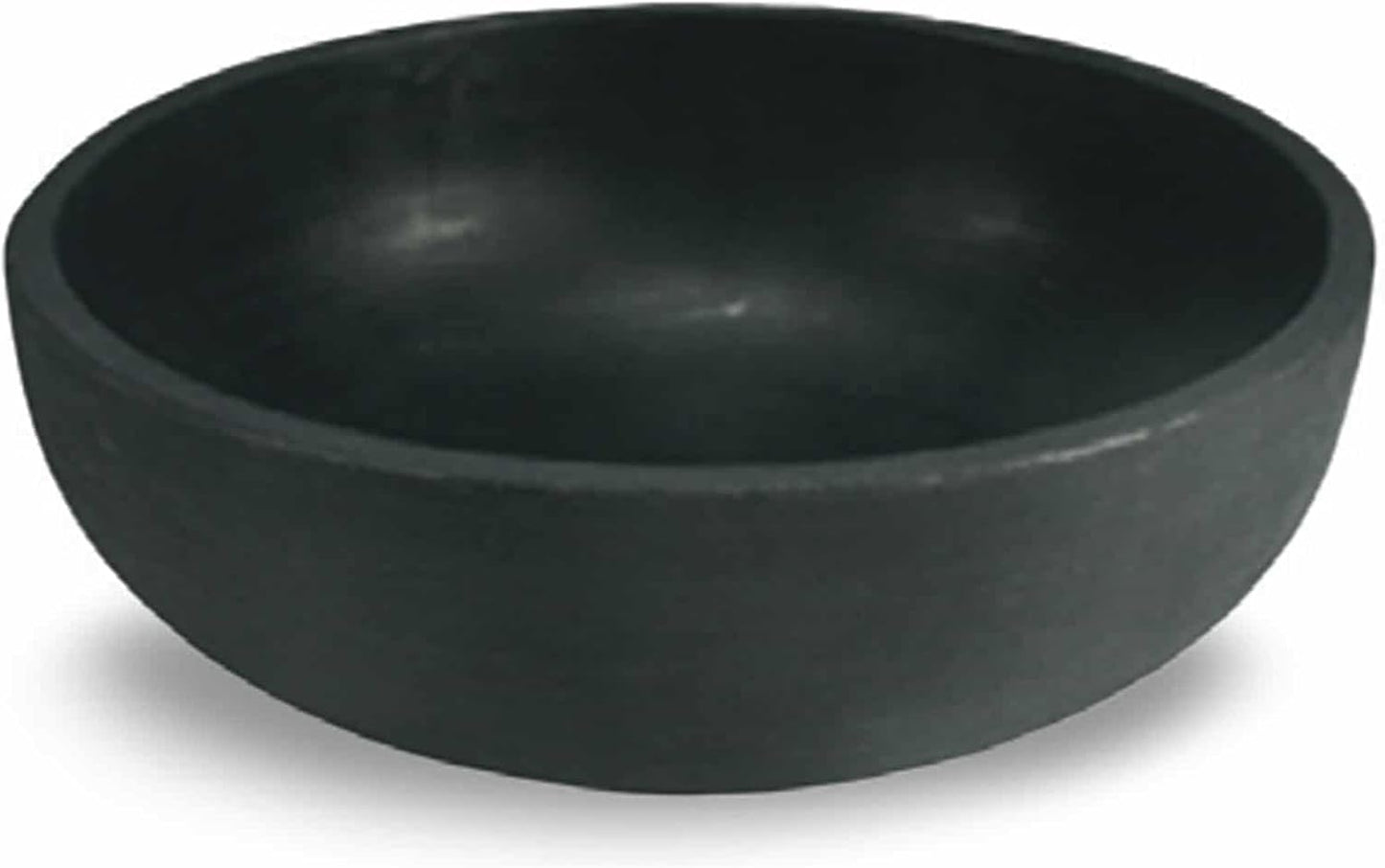 Crescent Garden Extra Large Outdoor Planter Bowl with Drain Hole for Water Gardens, Fountain, Landscaping - 40" W x 15" H (Caviar Black)