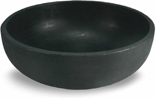 Crescent Garden Extra Large Outdoor Planter Bowl with Drain Hole for Water Gardens, Fountain, Landscaping - 40" W x 15" H (Caviar Black)