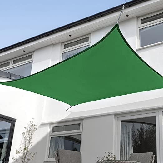 KANAGAWA 6'X8' Dark Green Custom Size Sun Shade Sail Rectangle UV Block Canopy Cover for Patio Backyard Lawn Garden Outdoor (Customized Available)