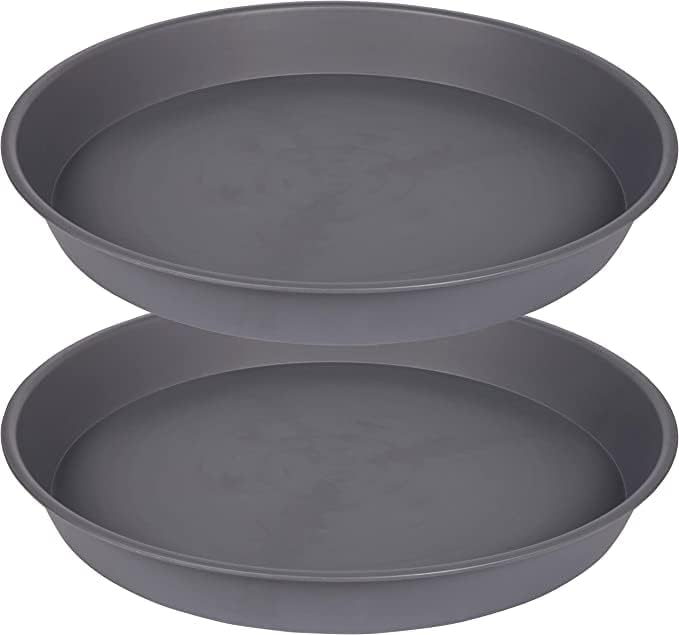 Plant Saucer, 2 Pack Largee Plant Saucer 18 19 inch (19", Cement Gray)