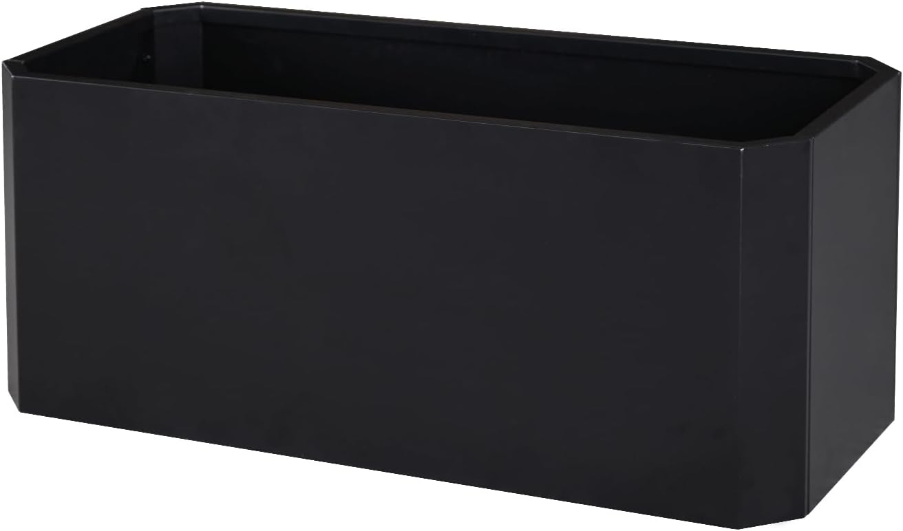 Steel Planter Box-36"x15"x15"-Large Rectangular Planter Indoor or Outdoor Black Matel Planter Box Commercial Residential for Patio Porch Deck Home Backyard
