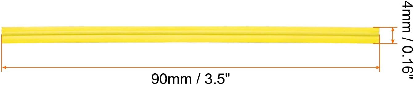 HARFINGTON 1000pcs Bag Twist Ties 3.5" Reusable Kraft Paper Twist Ties Wire Cable Ties for Party Bread Candy Cake, Yellow