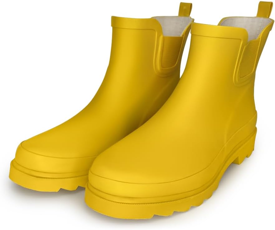 NORTY - Womens Ankle Rain Boots - Ladies Waterproof Winter Spring Garden Boot runs ½ size large