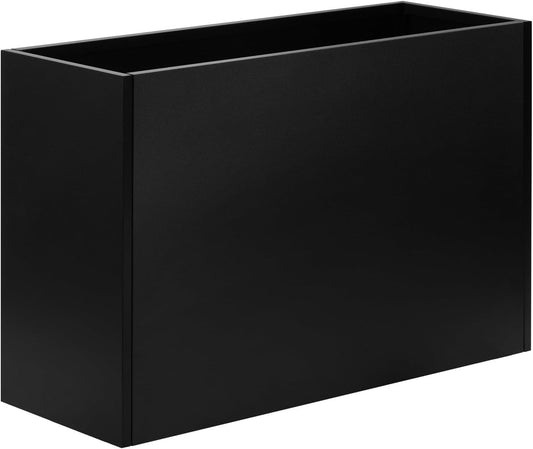 Metal Planter Box 38”x12”x30” with Adjustable Shelf & Smart Drainage - Heavy-Duty Powder-Coated Steel, All-Weather Indoor/Outdoor Use for Garden, Patio, Balcony