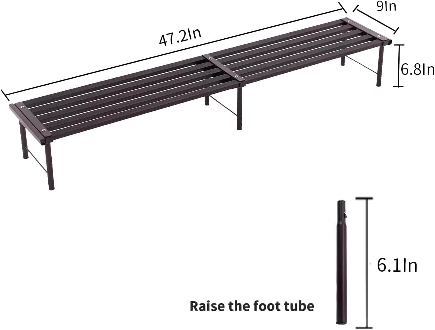 Metal Plant Stand, Rust-proof Aluminum Flower Pot Stand, Plants Display Stands Decoration Racks for Living Room Balconies and Gardens (120 Ebony)