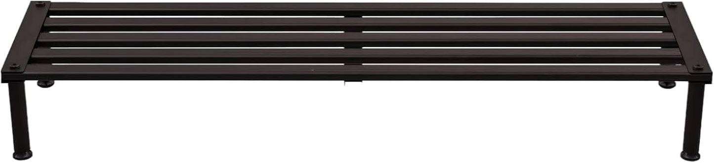 Metal Plant Stand, Rust-proof Aluminum Display Rack, Plants Display Stands Decoration Racks for Living Room Garden Balcony Patio (Ebony, 41.3Inch Low Leg)