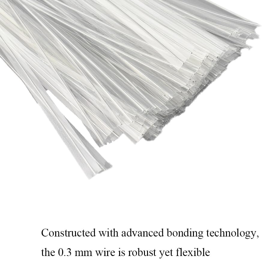 HAHIYO 300Pcs 5inches Cear Metal Twist Ties Bread Candy Coffee Bag Ties Plant Garden Twist Ties for Cellophane Treat Bags Gift Wraping Bags Plastic Bags Halloween Party Cake Present Art Crafts