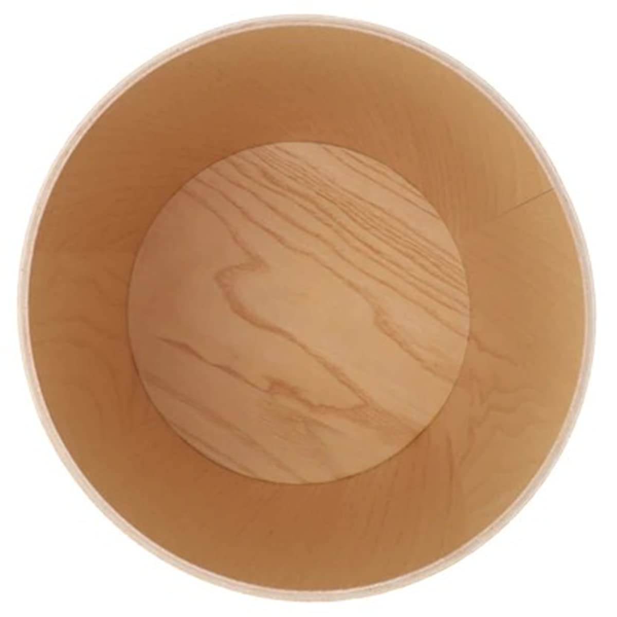 Wood Trash Can, Round Stackable Wastebasket, Natural Garbage Recycling Bin for Bathrooms, Powder Rooms, Kitchens, Home Offices (B-Light Wood)