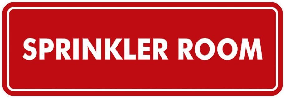 Signs ByLITA Standard Sprinkler Room Sign (Red) - Small