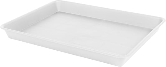 Plant Saucer Growing Trays, Seed Starter Tray, 14"x11", Heavy Sturdy Plastic Microgreens Tray, Propagation Tray Rectangular, Humidity Tray, Seedling Tray, Seed Starter Growing Tray