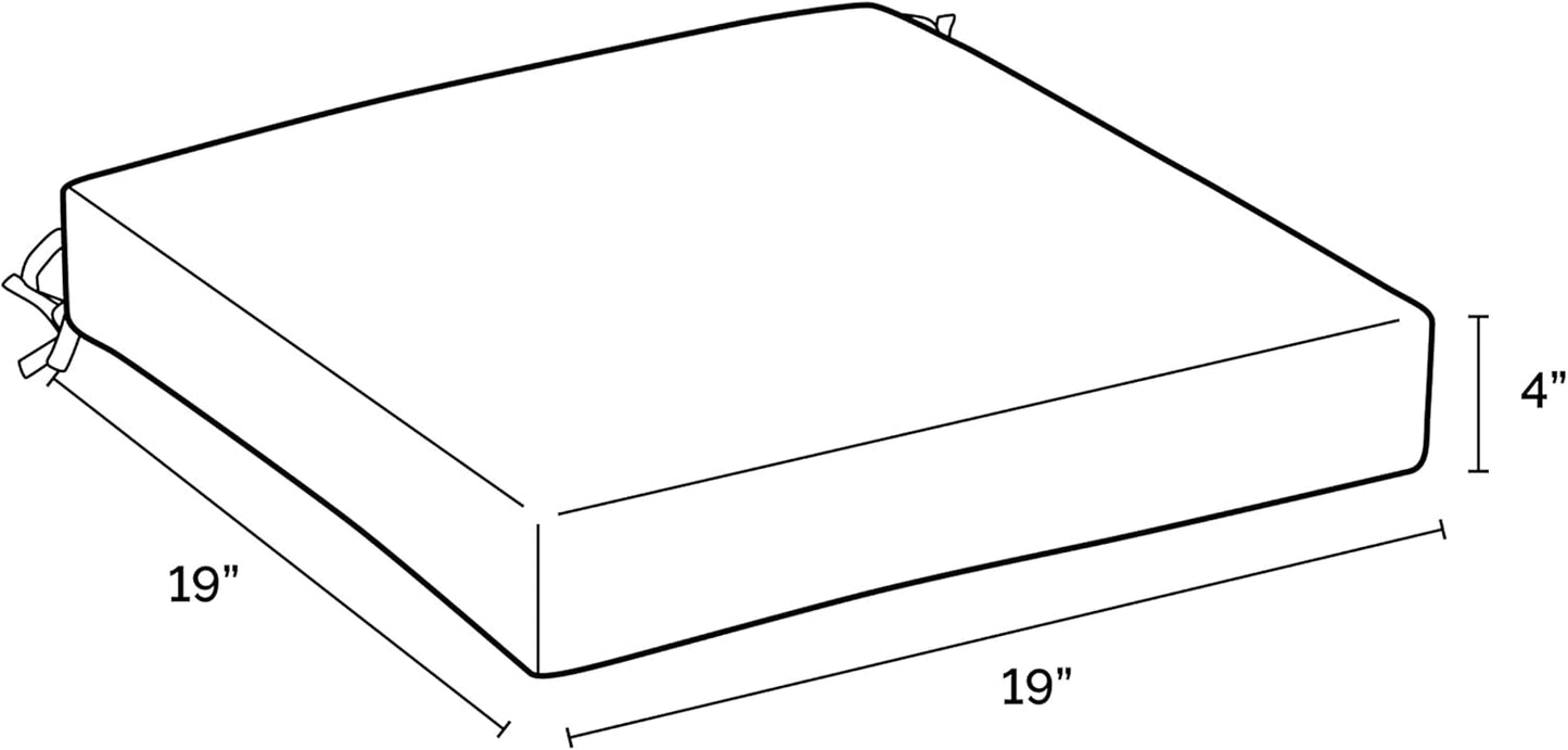 Arden Outdoor Seat Cushion, 19 x 19, Rain-Proof, Fade Resistant Sapphire Blue Leala