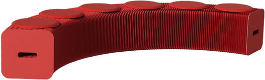 Foldable Kraft Paper Stool, Honeycomb Accordion Folding Bench, Collapsible Paper Stool for Small Spaces, Portable Footrest and Side Table for Living Room and Office,Red-30×30×300cm