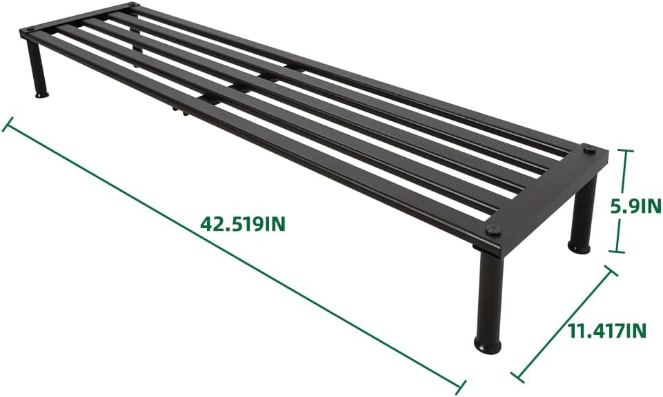 Metal Plant Stand, Rust-proof Aluminum Display Rack, Plants Display Stands Decoration Racks for Living Room Garden Balcony Patio (Ebony, 41.3Inch Low Leg)