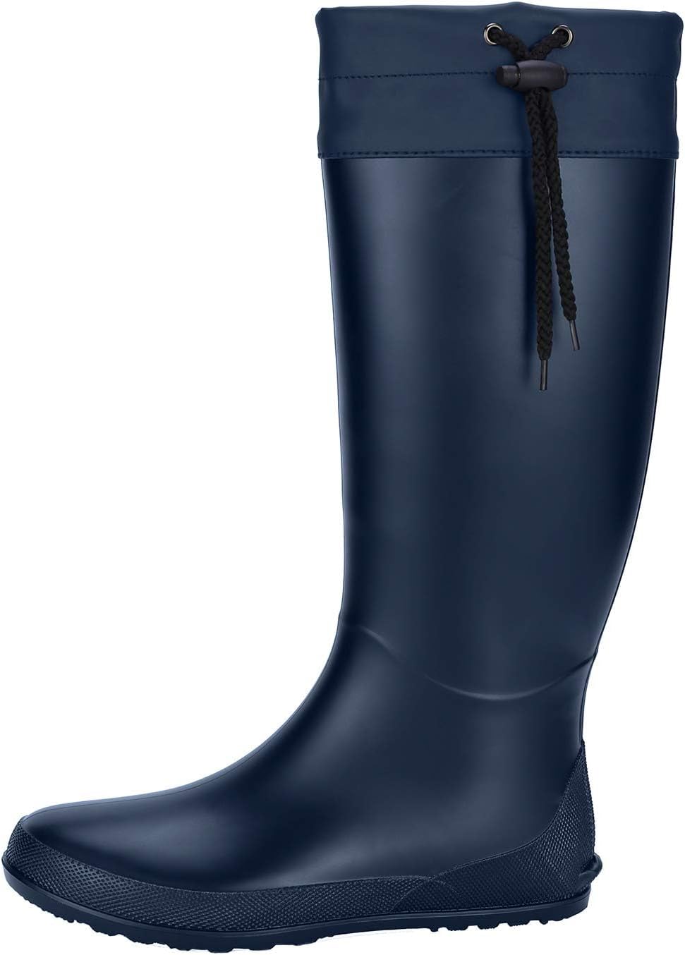 Asgard Packable Tall Rain Boots for Women Waterproof Rubber Garden Boots Ultra Lightweight Flat Mud Boots- NOT FOR WIDE CALF