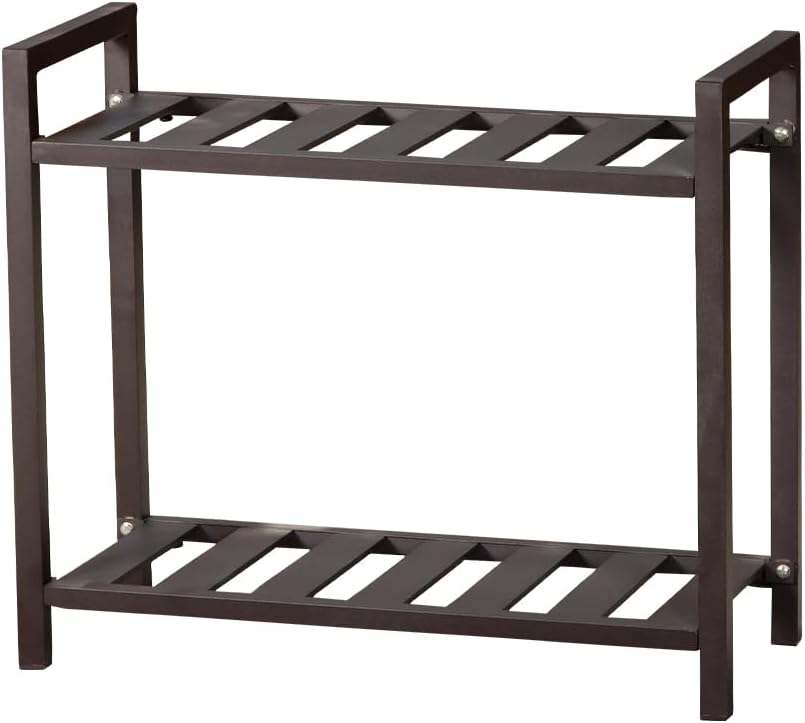 Versatile Indoor/Outdoor Plant Stand – High-Strength Aluminum with 300 LBS Load Capacity - Ideal Decor for Patios, Gardens, Living Rooms | L21.6 x W11.8 x H22 inches