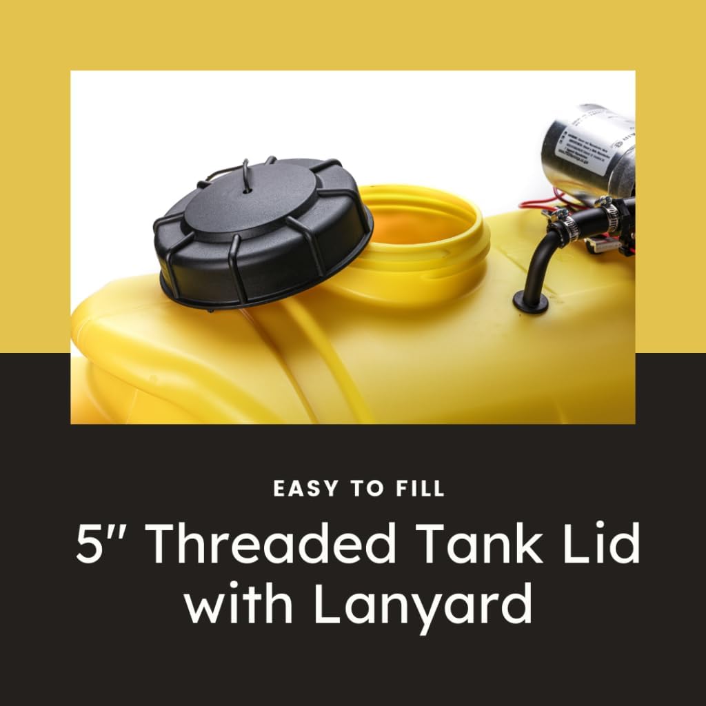 25 Gallon Boomless Spot Sprayer – 4.0 GPM Diaphragm Pump, Deluxe Handgun, 3-Nozzle Boom, 12V ATV Sprayer for Lawn, Garden, Fence Lines, Food Plots & Acreage