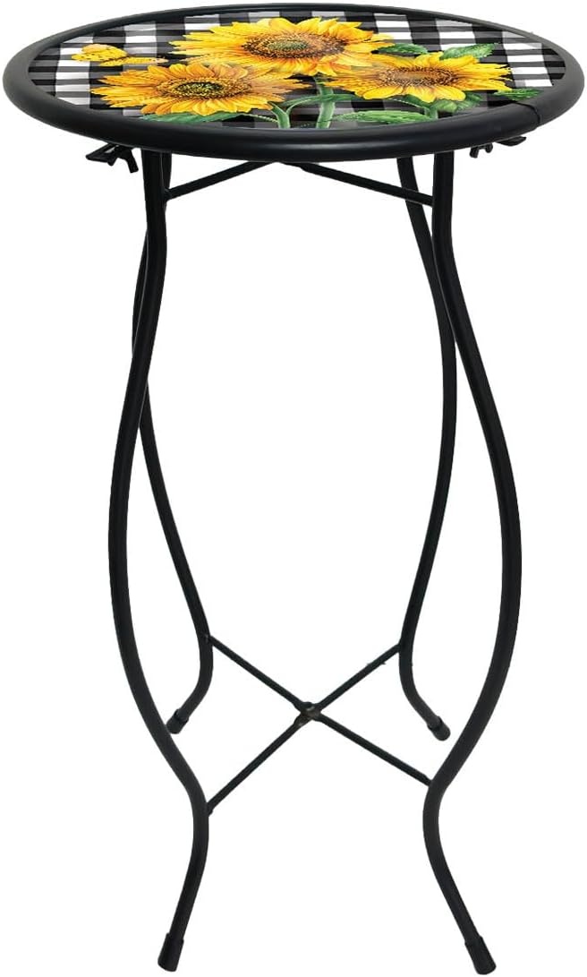 Briarwood Lane Checkered Sunflowers Plant Stand