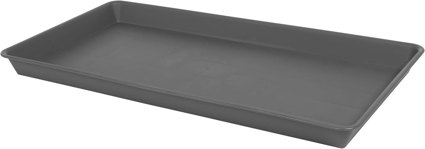 Plant Saucer Growing Tray, Seed Starter Tray Rectangular, Heavy Sturdy Plastic Plant Saucers Drainage Trays, Plant Drip Trays for Pots, Seed Starter Growing Tray (11 x 9 inch, 1 Pack)
