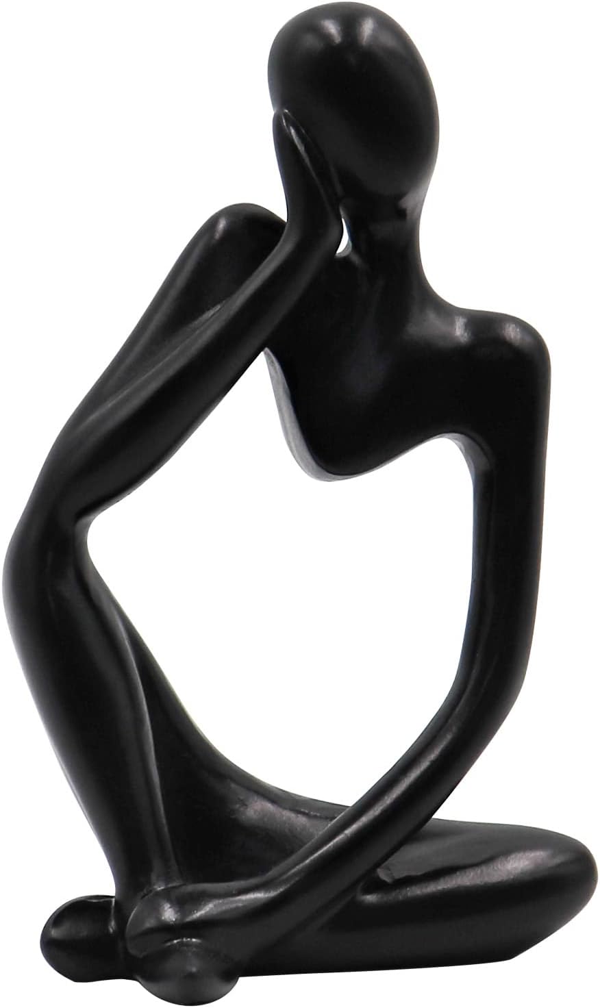 Thinker Statues and Sculptures, Resin Thinker Statue Ornaments, Abstract Style Sculptures, Housewarming Gifts, Housewarming Decorations, Living Room Dining Desk Decorations(Black Right, Small)