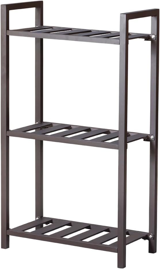Plant Stand for Versatile Decor - Indoor/Outdoor Aluminum Stand with 300 LBS Strength, Sized L21.6 x W11.8 x H38.5 inch - Perfect for Patios, Gardens, Living Rooms
