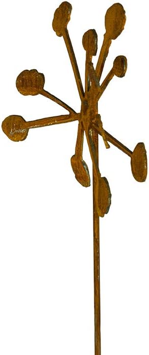 Rusty Metal Flowers, Garden Art, 9-Piece Set, Flower Sculpture, Wedding Table Arrangement, Yard Artwork