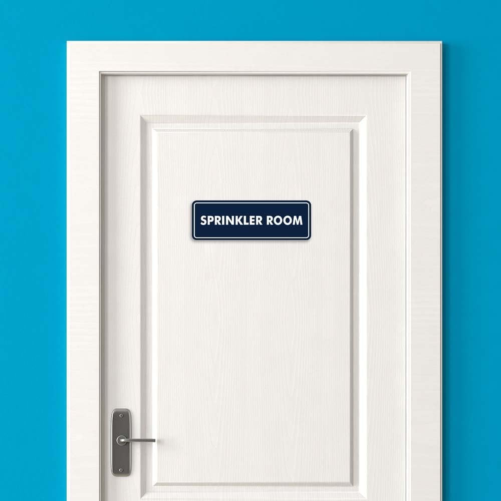 Signs ByLITA Standard Sprinkler Room Sign (Brushed Silver) - Large 2 Pack