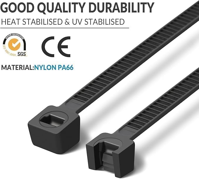 XINGO 16 inch Pink Zip Ties Heavy Duty 100 Pack, 120 LBS Tensile Strength, Premium Nylon Cable Wire Ties, Self-locking Plastic Ties for Indoor and Outdoor Use