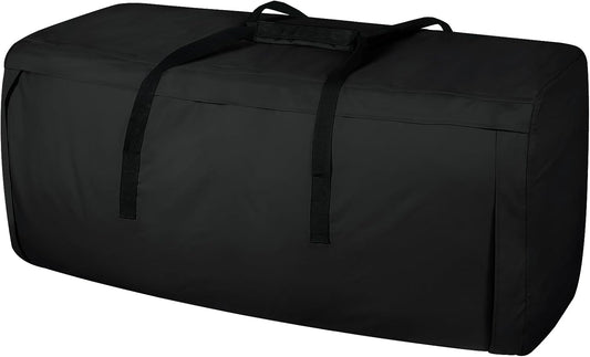 Porch Shield Outdoor Cushion Storage Bag 62 inch Waterproof Outside Storage Bags for Patio Furniture with Zippers and Handles Black