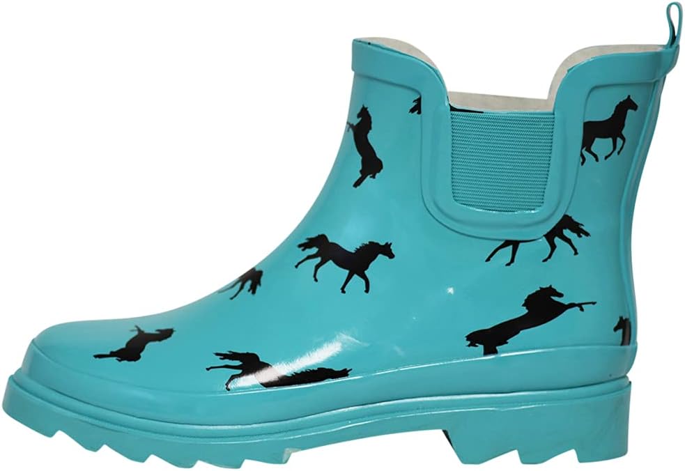 NORTY - Womens Ankle Rain Boots - Ladies Waterproof Winter Spring Garden Boot runs ½ size large