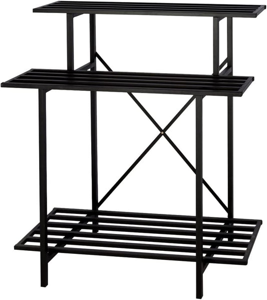 Zhongma 3 Tier Sturdy Plant Stand Space-Saving Heavy Duty Plant Holder for Home Indoor and Outdoor, L35.43 xW17.32 x H39.37 inch, 660 LBS Capacity & Heavy Duty Construction. …