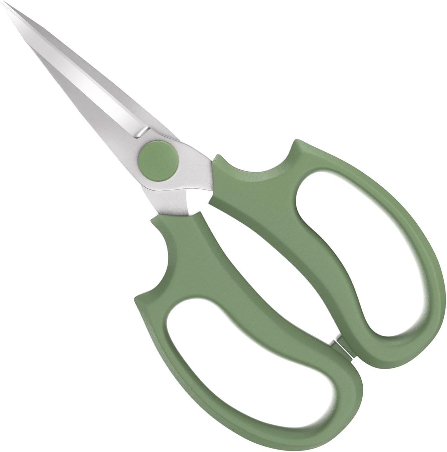 Flower Scissors, Strong Floral Shears, Premium Steel Pointed Garden Pruning Shears Floral Fruits Leaf Scissors Hand Pruner Snip Trimming Tool for Gardening Flower Arrangement,Avocado Green