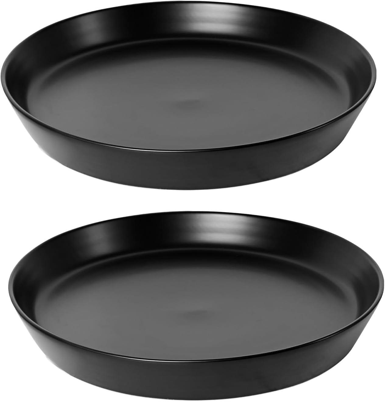 Plant Saucer Tray of 2 Pack 6 Inch, 7 inch (6.7 Inch) Plant Saucer Tray, Heavy Duty Glazed Ceramic Plant Saucers for Indoors & Outdoor, Flower Plant Water Trays for Pots Planter