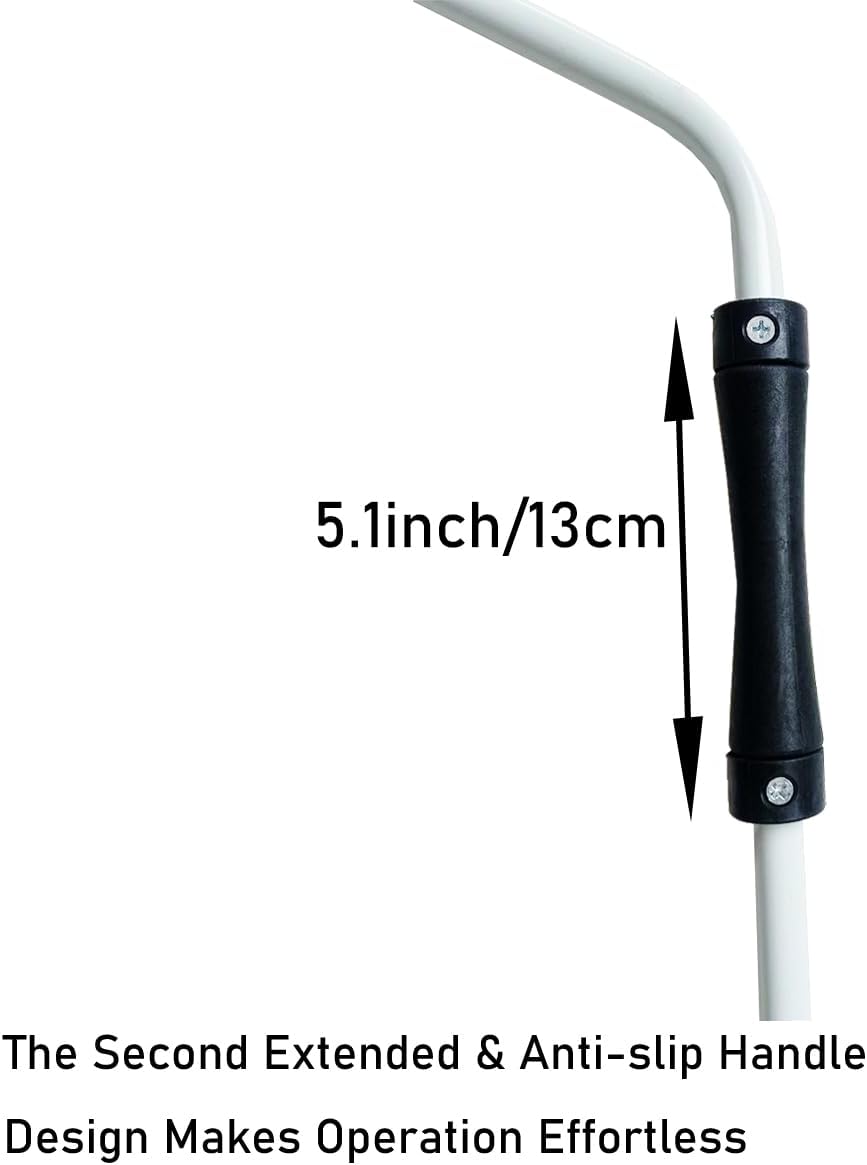 Compost Aerator Tool, 110CM Length Iron Composting Accessories - Manual Turners for Compos Bins and Garbage Decomposition, Rustproof and Durable