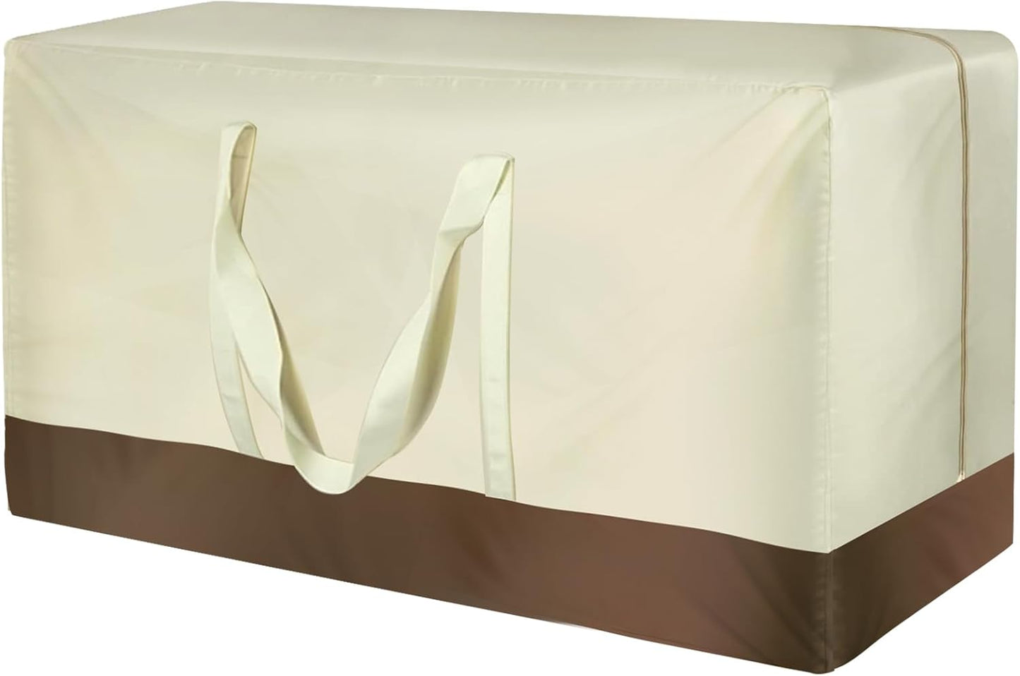 Patio Cushion Storage Bags 420D Waterproof Outdoor Storage Bag Furniture Cushion Cover Christmas Tree Storage Bag with Handles and Zipper 60"L x 20"W x 28"H Beige