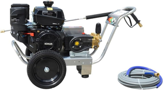 Eagle II EB4040KG Belt Driven 4000 PSI Cold Water Pressure Washer, 4.0 GPM, CH440 Engine, Includes Spray Gun and Extension Wand, 5 QC Nozzle Tips, 3/8-inch x 50-Foot Non-Marking Hose
