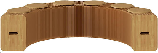 Foldable Kraft Paper Stool, Honeycomb Accordion Folding Bench, Collapsible Paper Stool for Small Spaces, Portable Footrest and Side Table for Living Room and Office,Brown-44×31×300cm
