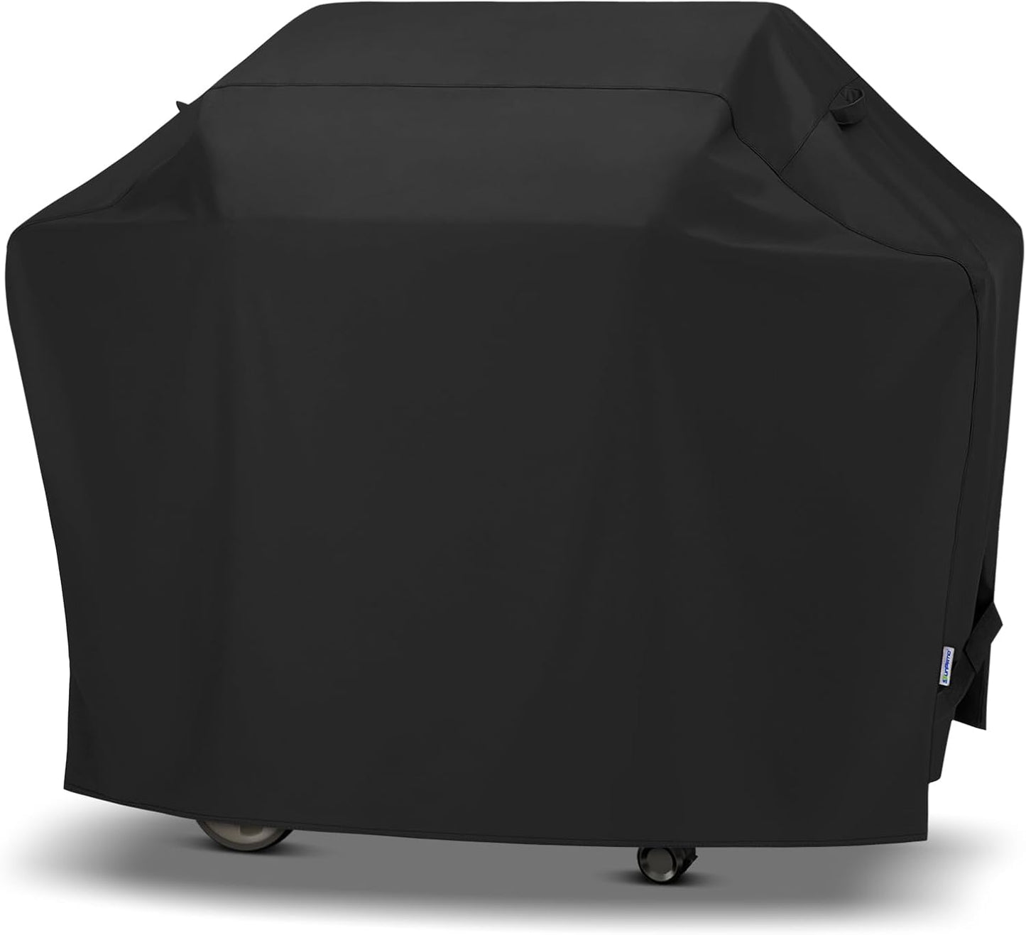 SunPatio Barbecue Grill Cover 65 Inch, Outdoor Heavy Duty Waterproof Charcoal Gas Grill Cover, Fade Resistant, All Weather Protection Compatible for Weber Charbroil Nexgrill and More, Black