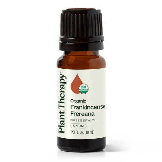 Plant Therapy Organic Frankincense Frereana Essential Oil 100% Pure, USDA Certified Organic, Undiluted, Natural Aromatherapy, Therapeutic Grade 10 mL (1/3 oz)